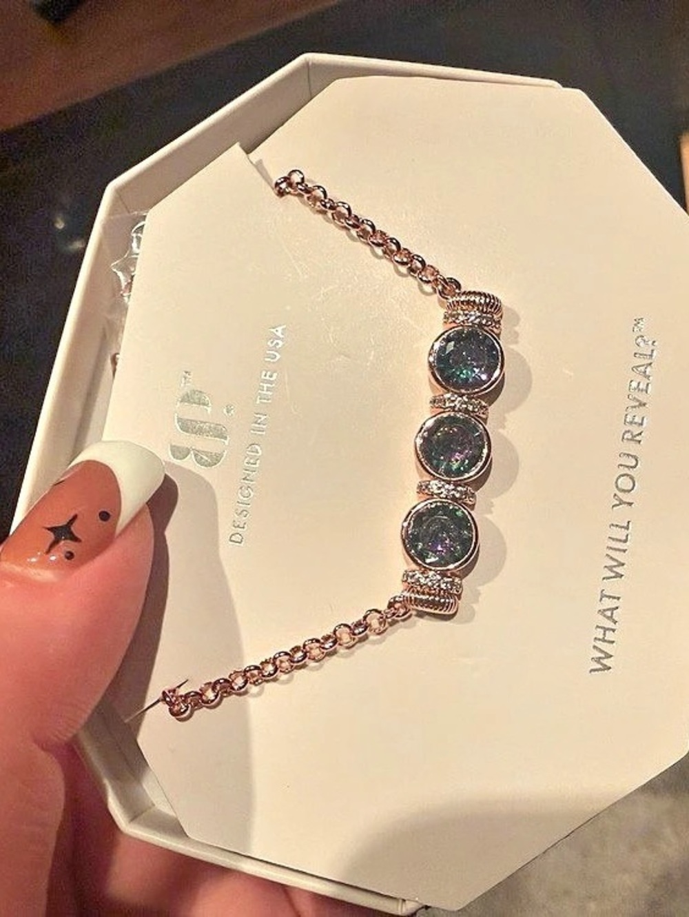 Bomb party June 2024 rose gold necklace 13